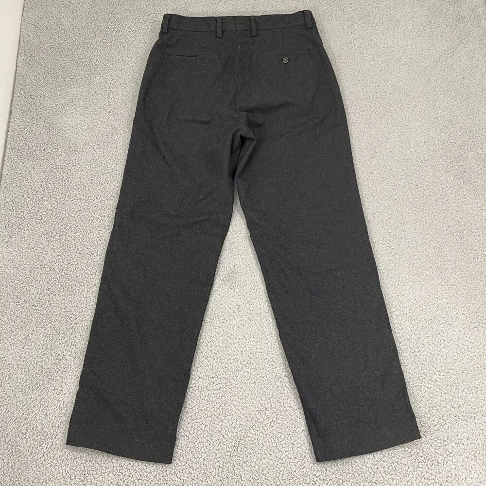 Banana Republic Emerson Dress Pants Men's‎ 32x31 Gray Wool Blend Flat Front